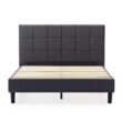 Zinus King Dark Gray Metal with Headboard
