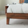 Zinus King Antique Espresso Wood Platform Bed with Headboard