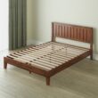 Zinus Queen Antique Espresso Wood Platform Bed with Headboard