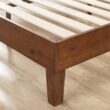 Zinus Full Antique Espresso Wood Platform Bed with Headboard