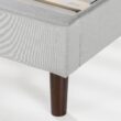 Zinus King Light Gray Tufted Bed Frame with Headboard