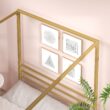 Zinus Queen Gold Metal Bed Frame with Headboard