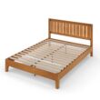 Zinus King Rustic Pine Wood Platform Bed with Headboard