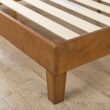 Zinus King Rustic Pine Wood Platform Bed with Headboard