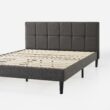 Zinus King Gray Metal with Headboard