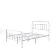 Zinus Queen White Metal Platform Bed with Headboard