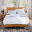 Zinus Twin Wood grain Wood Platform Bed with Headboard