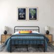 Zinus King Black Metal Platform Bed with Headboard