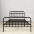 Zinus King Black Metal Platform Bed with Headboard