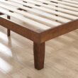 Zinus Queen Antique Espresso Wood Platform Bed with Headboard