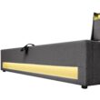 GZMR Full Gray Platform Bed Storage with Headboard
