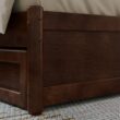 AFI King Walnut Wood Platform Bed Storage with Headboard