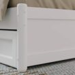AFI King White Wood Platform Bed Storage with Headboard
