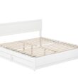 AFI King White Wood Platform Bed Storage with Headboard