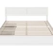 AFI King White Wood Platform Bed Storage with Headboard