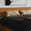 AFI King Light Toffee Wood Platform Bed Storage with Headboard