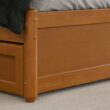 AFI King Light Toffee Wood Platform Bed Storage with Headboard