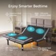 Renanim SF Twin XL Adjustable Bed Frame with Massage Wireless Remote - USB Ports - UnderBed Light - Zero Gravity Electric Bed