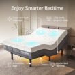 Renanim SF Twin XL Adjustable Bed with Mattress - 10-inch Cooling Gel Hybrid Mattress - Massage - Zero Gravity Electric Bed