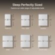 Renanim SF Twin XL Adjustable Bed with Mattress - 10-inch Cooling Gel Hybrid Mattress - Massage - Zero Gravity Electric Bed