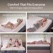 Renanim SF Split King Adjustable Bed Frame with Massage Wireless Remote - USB Ports - UnderBed Light - Zero Gravity Electric Bed