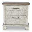 Steve Silver Whitewashed Gray Acacia 2 -Drawer 28-in W x 28.5-in H Rustic Nightstand