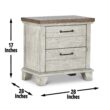 Steve Silver Whitewashed Gray Acacia 2 -Drawer 28-in W x 28.5-in H Rustic Nightstand