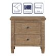 Steve Silver Driftwood Brown Acacia 2 -Drawer 28-in W x 27.75-in H Nightstand