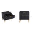 Manhattan Comfort Black 2 -Drawer 20.07-in W x 21.65-in H Modern Nightstand
