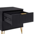 Manhattan Comfort Black 2 -Drawer 20.07-in W x 21.65-in H Modern Nightstand