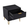 Manhattan Comfort Black 2 -Drawer 20.07-in W x 21.65-in H Modern Nightstand
