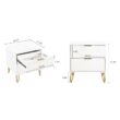 Manhattan Comfort White 2 -Drawer 20.07-in W x 21.65-in H Modern Nightstand