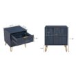 Manhattan Comfort Midnight Blue 2 -Drawer 20.07-in W x 21.65-in H Modern Nightstand