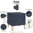 Manhattan Comfort Midnight Blue 2 -Drawer 20.07-in W x 21.65-in H Modern Nightstand