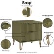 Manhattan Comfort Olive Green 2 -Drawer 20.07-in W x 21.65-in H Modern Nightstand
