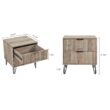 Manhattan Comfort Rustic Grey 2 -Drawer 20.07-in W x 21.65-in H Modern Nightstand