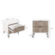 Manhattan Comfort White and Rustic Grey 2 -Drawer 40.14-in W x 21.65-in H Modern Nightstand