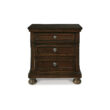 Signature Design by Ashley Porter 2 Drawer Nightstand with Hidden Pull Out Tray in Rustic Brown Finish