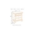 Signature Design by Ashley Porter 2 Drawer Nightstand with Hidden Pull Out Tray in Rustic Brown Finish