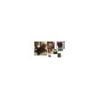 Signature Design by Ashley Porter 2 Drawer Nightstand with Hidden Pull Out Tray in Rustic Brown Finish
