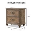 Furniture of America Rustic Oak Oak 2 -Drawer 29-in W x 29.5-in H Rustic Nightstand