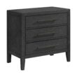 Picket House Furnishings Black 3 -Drawer 28-in W x 28-in H Modern Nightstand