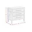 Picket House Furnishings Black 3 -Drawer 28-in W x 28-in H Modern Nightstand
