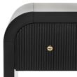 Safavieh Liabella Scandinavian Style 1 Drawer Curved Nightstand/Black/Gold