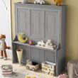 ModernLuxe Queen Size Murphy Bed with a Shelf Gray