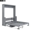 ModernLuxe Queen Size Murphy Bed with a Shelf Gray