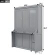 ModernLuxe Queen Size Murphy Bed with a Shelf Gray