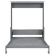 ModernLuxe Queen Size Murphy Bed with a Shelf Gray