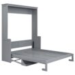 ModernLuxe Queen Size Murphy Bed with a Shelf Gray