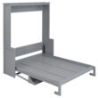 ModernLuxe Queen Size Murphy Bed with a Shelf Gray